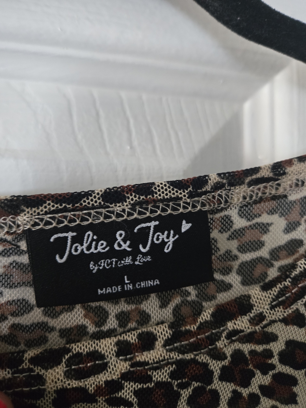 Jolie & Joy Leopard Print Top in Beige and Brown